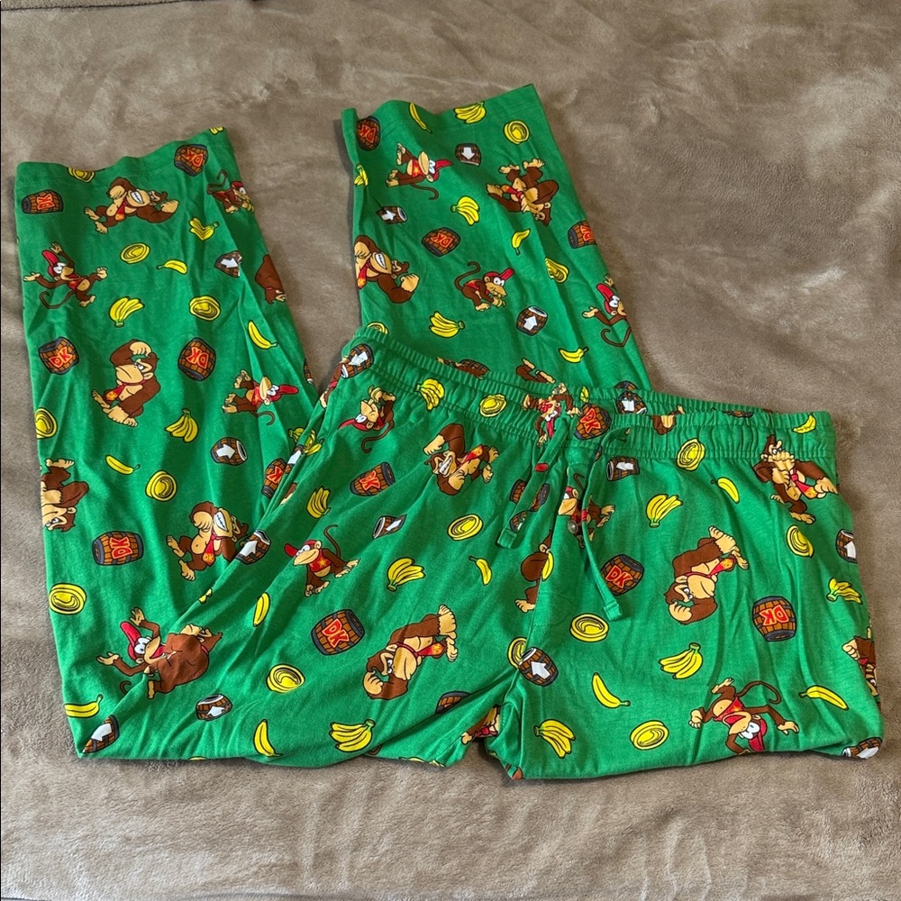 Green Donkey Kong Graphic Men’s Pajama Bottoms